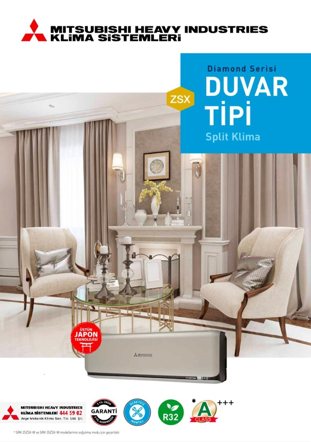Mitsubishi Heavy Diamond Titanyum SRK50ZSX-WT A++ Duvar Tipi İnverter Klima 18.000 Btu - Görsel 5
