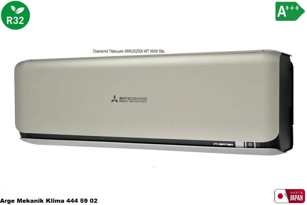 Mitsubishi Heavy Diamond Titanyum SRK25ZSX-WT A+++ Duvar Tipi İnverter Klima 9.000 Btu