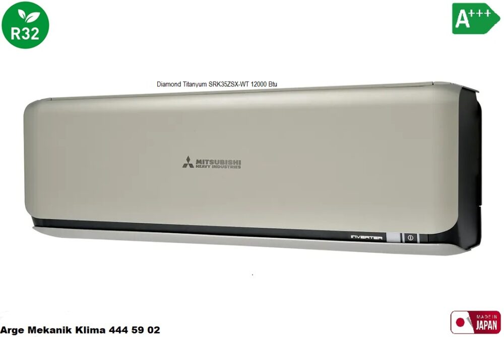 Mitsubishi Heavy Diamond Titanyum SRK35ZSX-WT A+++ Duvar Tipi İnverter Klima 12.000 Btu