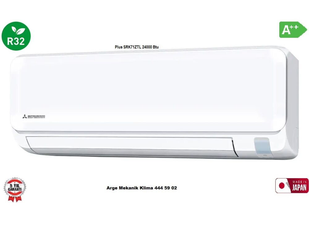 Mitsubishi Heavy Plus SRK71ZTL-W A++ Duvar Tipi İnverter Klima 24.000 Btu