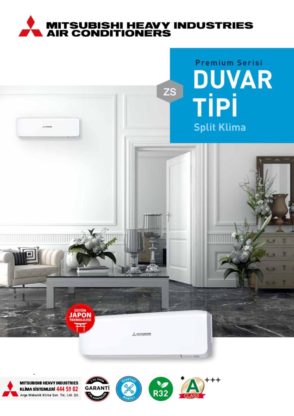 Mitsubishi Heavy Premium SRK50ZS-W A++ Duvar Tipi İnverter Klima 18.000 Btu - Görsel 5