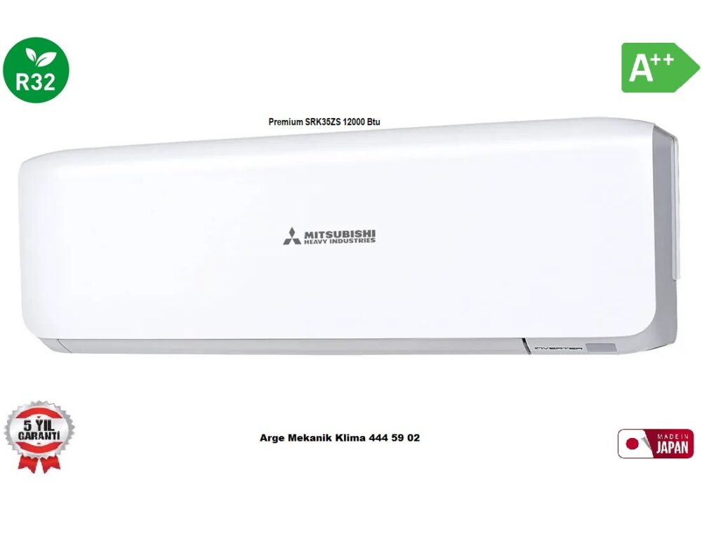 Mitsubishi Heavy Premium SRK35ZS-W A++ Duvar Tipi İnverter Klima 12.000 Btu