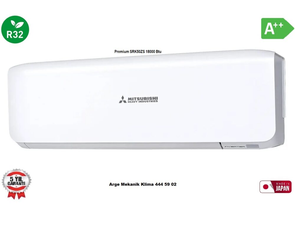 Mitsubishi Heavy Premium SRK50ZS-W A++ Duvar Tipi İnverter Klima 18.000 Btu