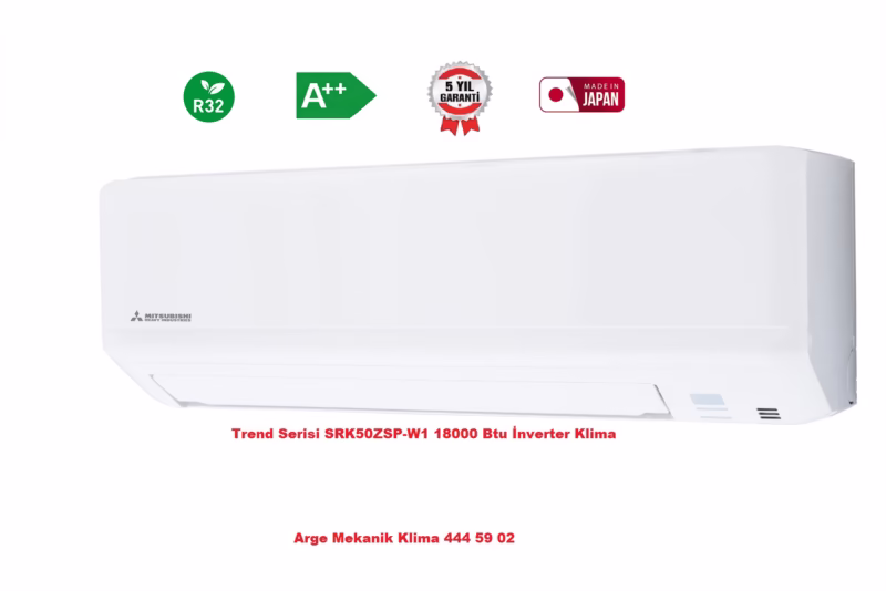 Mitsubishi Heavy Trend SRK50ZSP-W1 A++ Duvar Tipi İnverter Klima 18.000 Btu